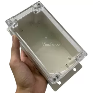 Hộp Nhựa 158*90*65mm Nắp Trong Suốt Có Tai